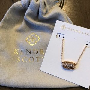 Rose Gold Drusy in Rose Gold Kendra Scott Necklace